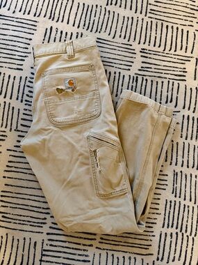 DISTRESSED Carhartt Tan Utility Work Pants
